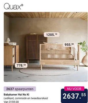 Aanbieding: Babykamer Quax Hai No Ki (2-deurs)