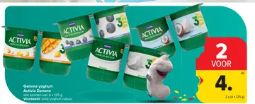 Aanbieding: Gamma yoghurt Activia Danone