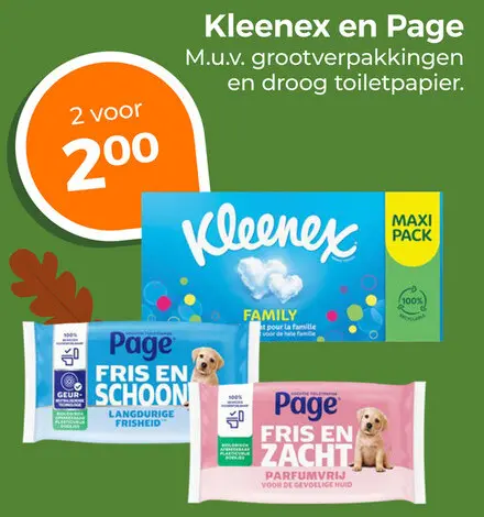Aanbieding: Kleenex en Page