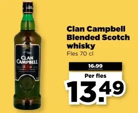 Aanbieding: Clan Campbell Blended Scotch whisky