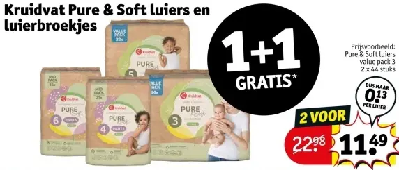 Aanbieding: Pure & Soft luiers en luierbroekjes