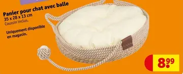 Offre: Panier pour chat avec balle