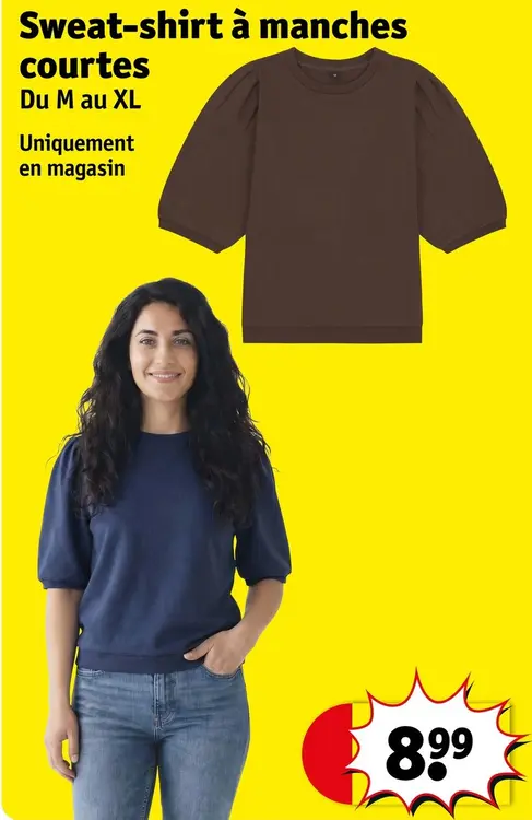 Offre: Sweat-shirt à manches courtes