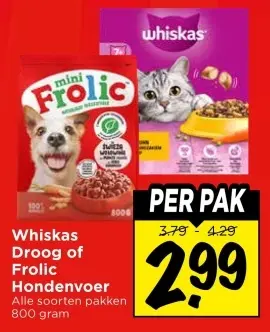 Aanbieding: Droog of Frolic Hondenvoer