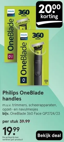 Aanbieding: OneBlade handles