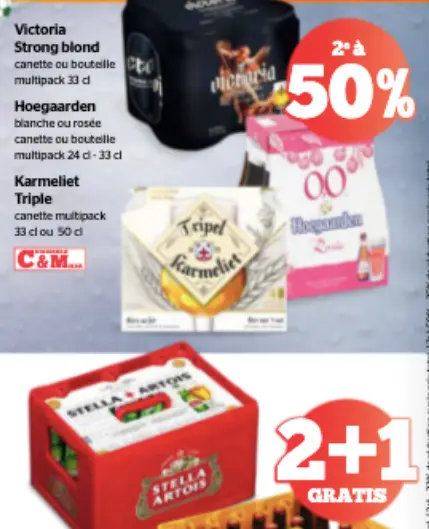 Offre: Victoria Strong blond, Hoegaarden blanche ou 