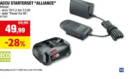 Aanbieding: Accu starterset "alliance"