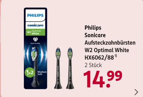 Aanbieding: Sonicare Aufsteckzahnbürsten W2 Optimal White