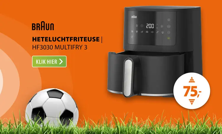 Aanbieding: Braun HF3030 MultiFry 3 Zwart