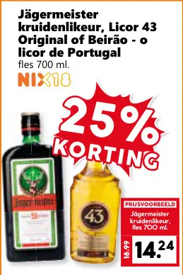 Aanbieding: Kruidenlikeur, Licor 43 Original of Beirão - o licor de Portugal