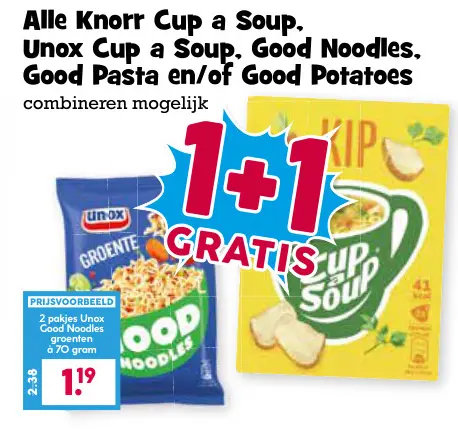 Aanbieding: Cup a Soup, Good Noodles, Pasta en/of Potatoes