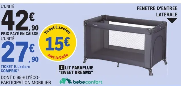 Offre: Lit parapluie "sweet dreams"
