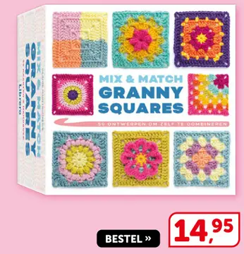 Aanbieding: Mix & match granny squares