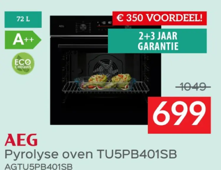 Promotie: Pyrolyse oven TU5PB401SB