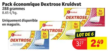 Offre: Pack économique Dextrose