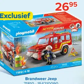 Aanbieding: Playmobil Action Heroes RC Brandweer jeep - 71810