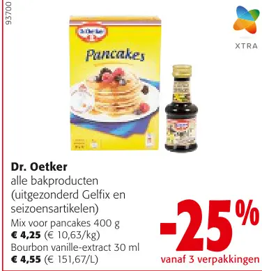 Promotie: Mix voor pancakes, Bourbon vanille-extract