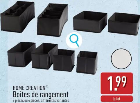 Offre: Boîtes de rangement