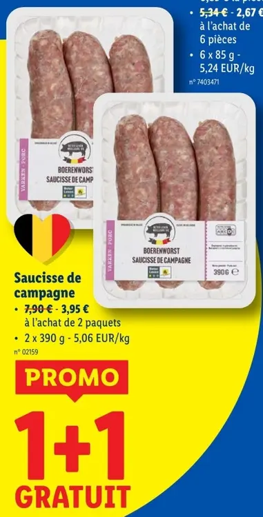 Offre: Saucisse de campagne
