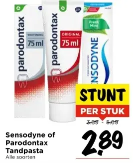 Aanbieding: Sensodyne of Parodontax Tandpasta