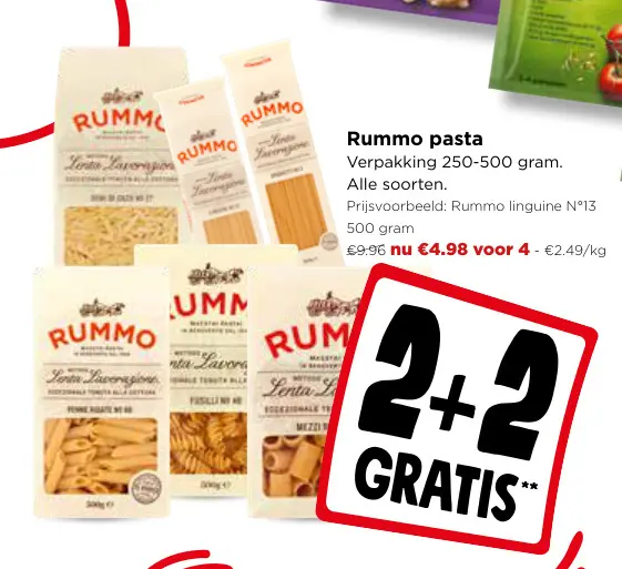 Promotie: Rummo pasta