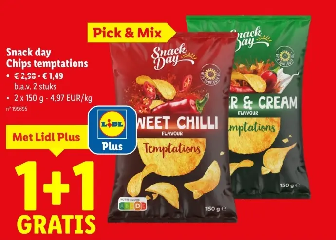 Aanbieding: Chips temptations