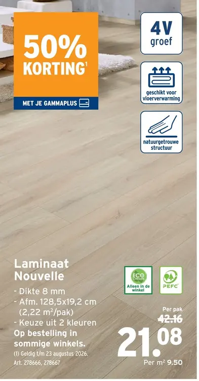 Promotie: Laminaat Nouvelle