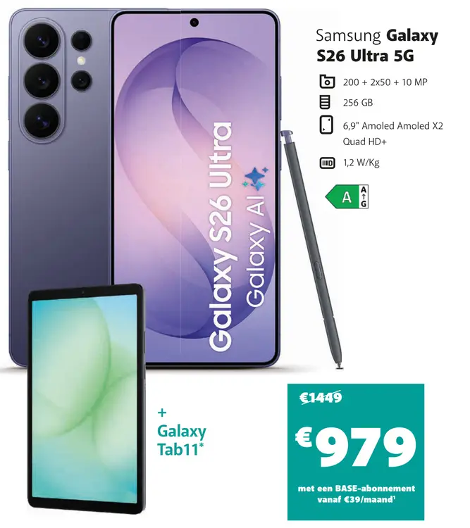 Promotie: Galaxy S26 Ultra 5G + Galaxy Tab11