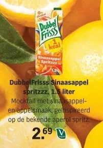 Aanbieding: DubbelFrisss Sinaasappel spritzzz