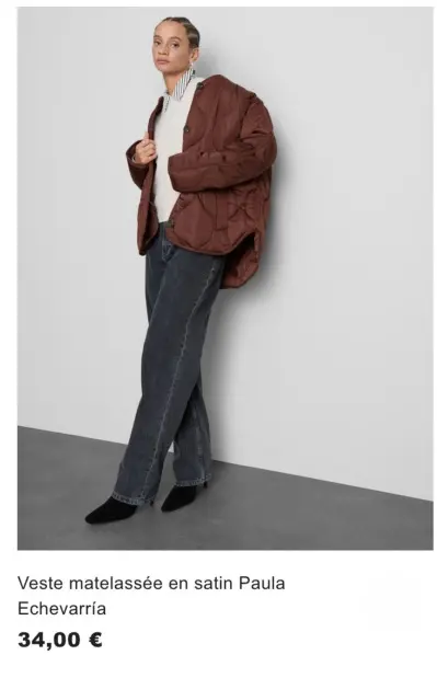 Offre: Veste matelassée en satin Paula