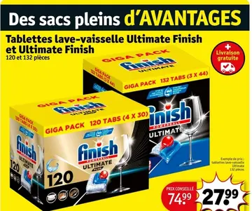 Offre: Tablettes lave-vaisselle Ultimate Finish et Ultimate Finish