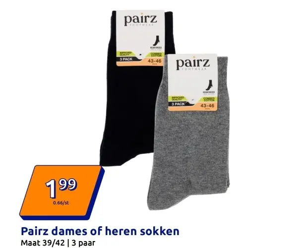 Aanbieding: Pairz dames of heren sokken