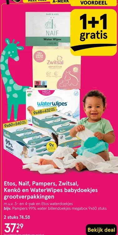 Aanbieding: Babydoekjes grootverpakkingen