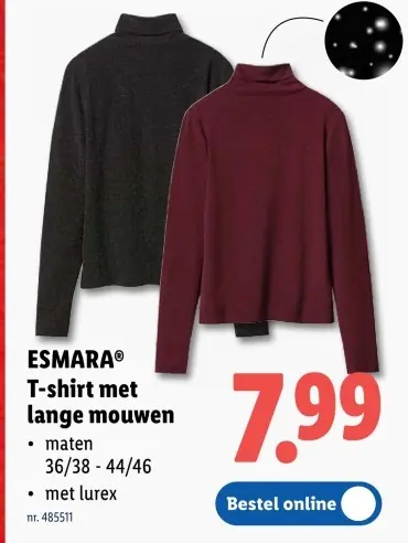 Promotie: T-shirt met lange mouwen