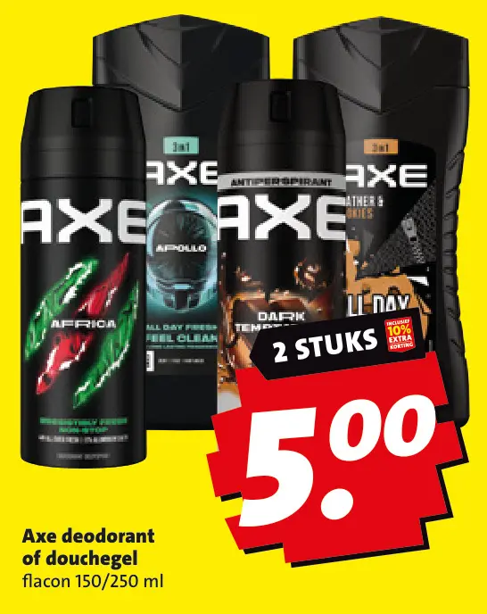 Aanbieding: Axe deodorant of douchegel