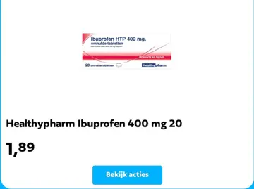 Aanbieding: Healthypharm Ibuprofen 400 mg