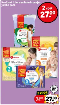 Aanbieding: Luiers en luierbroekjes jumbo pack