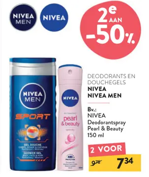 Aanbieding: NIVEA NIVEA MEN Deodorants en Douchegels