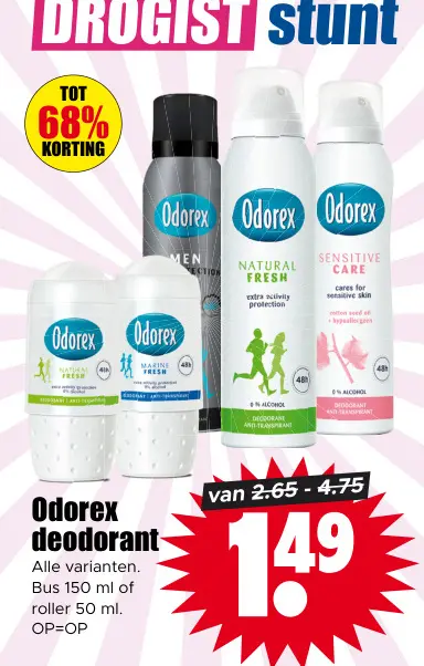 Aanbieding: Odorex deodorant