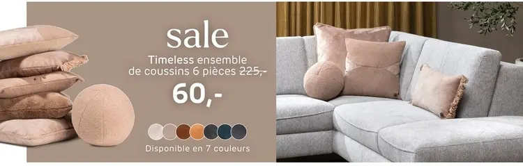 Offre: Timeless ensemble de coussins - 6-pieces - Jaune