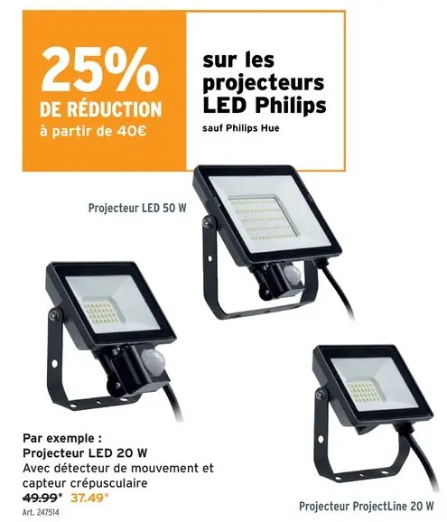 Offre: Projecteur LED 20 W