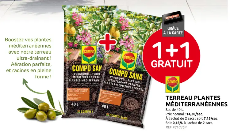Offre: Terreau plantes méditerranéennes