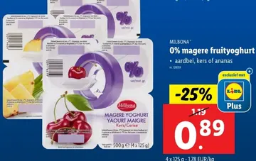 Aanbieding: 0% magere fruityoghurt