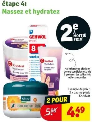 Offre: Massez et hydratez les pieds