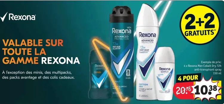 Offre: Rexona Men Cobalt Dry anti-transpirant spray