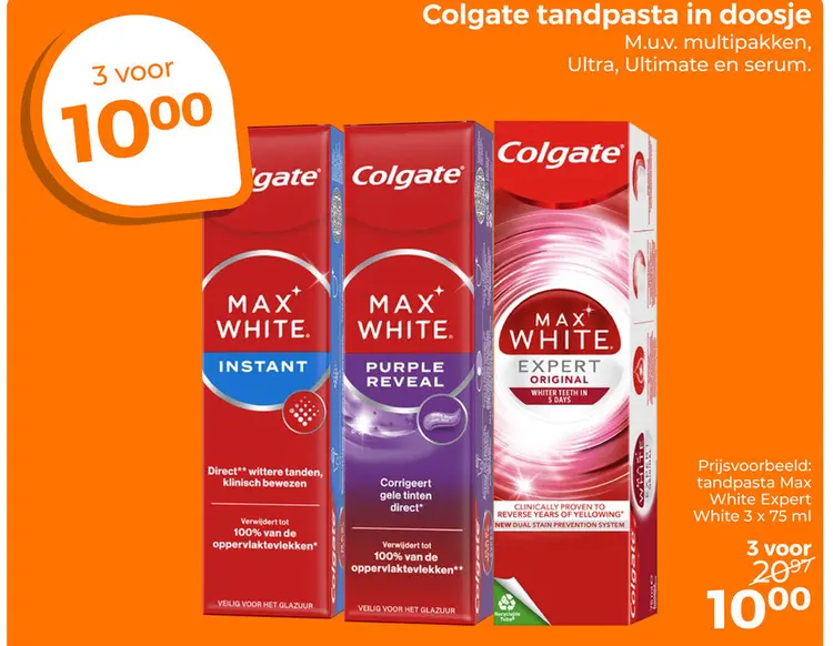 Aanbieding: Colgate tandpasta in doosje