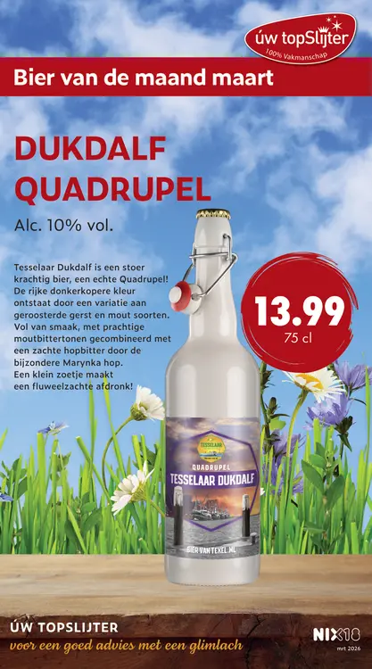 Aanbieding: Dukdalf Quadrupel 10% vol