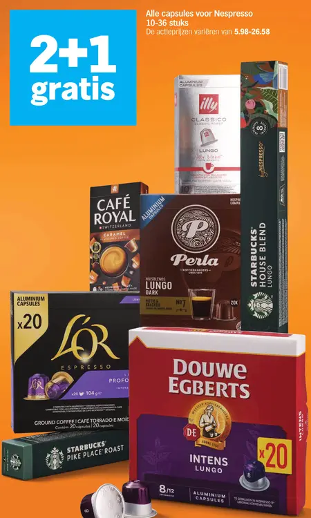 Aanbieding: Alle Capsules voor Nespresso