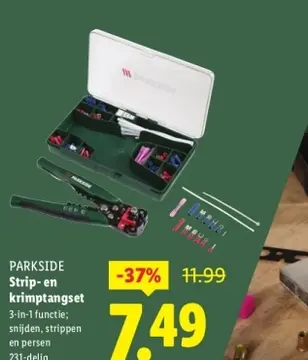 Aanbieding: PARKSIDE Strip- en krimptangset