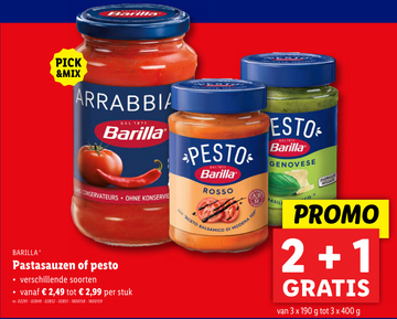 Aanbieding: Pastasauzen of pesto